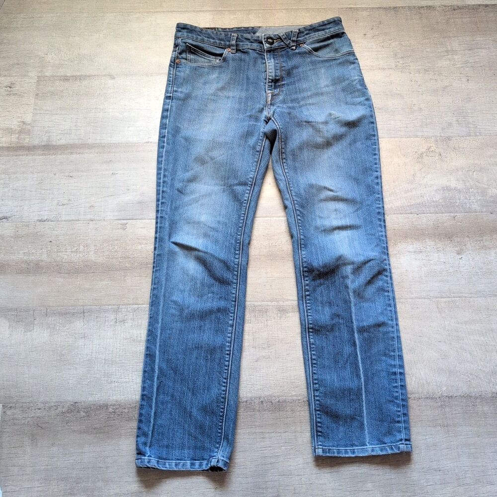 Volcom Skateboarding Jeans Denim Size 32x30 Men Blue Straight Leg